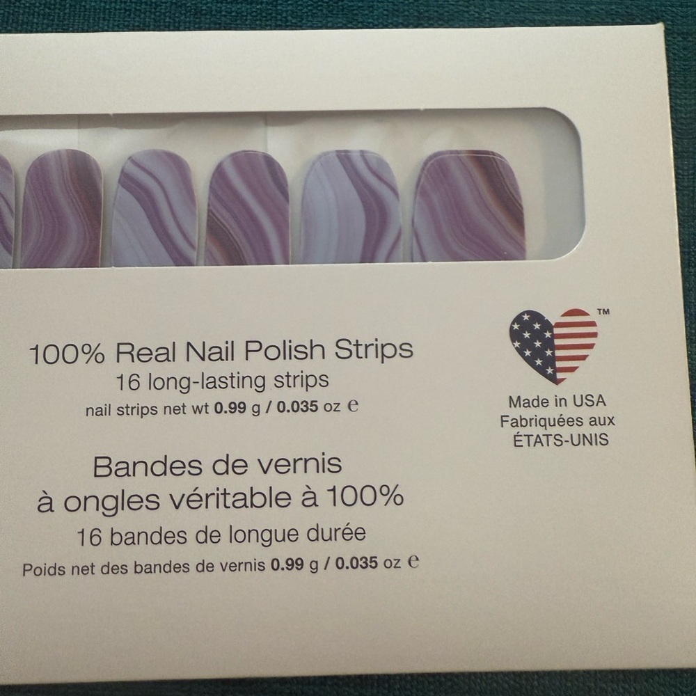 Purple Swirl Nail Polish Strips